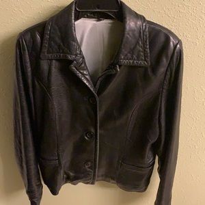 Women’s Black leather jacket